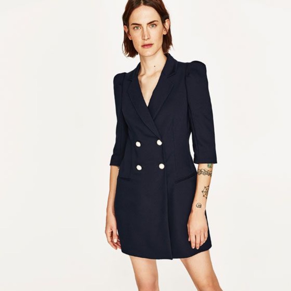 Zara Double breasted blazer dress